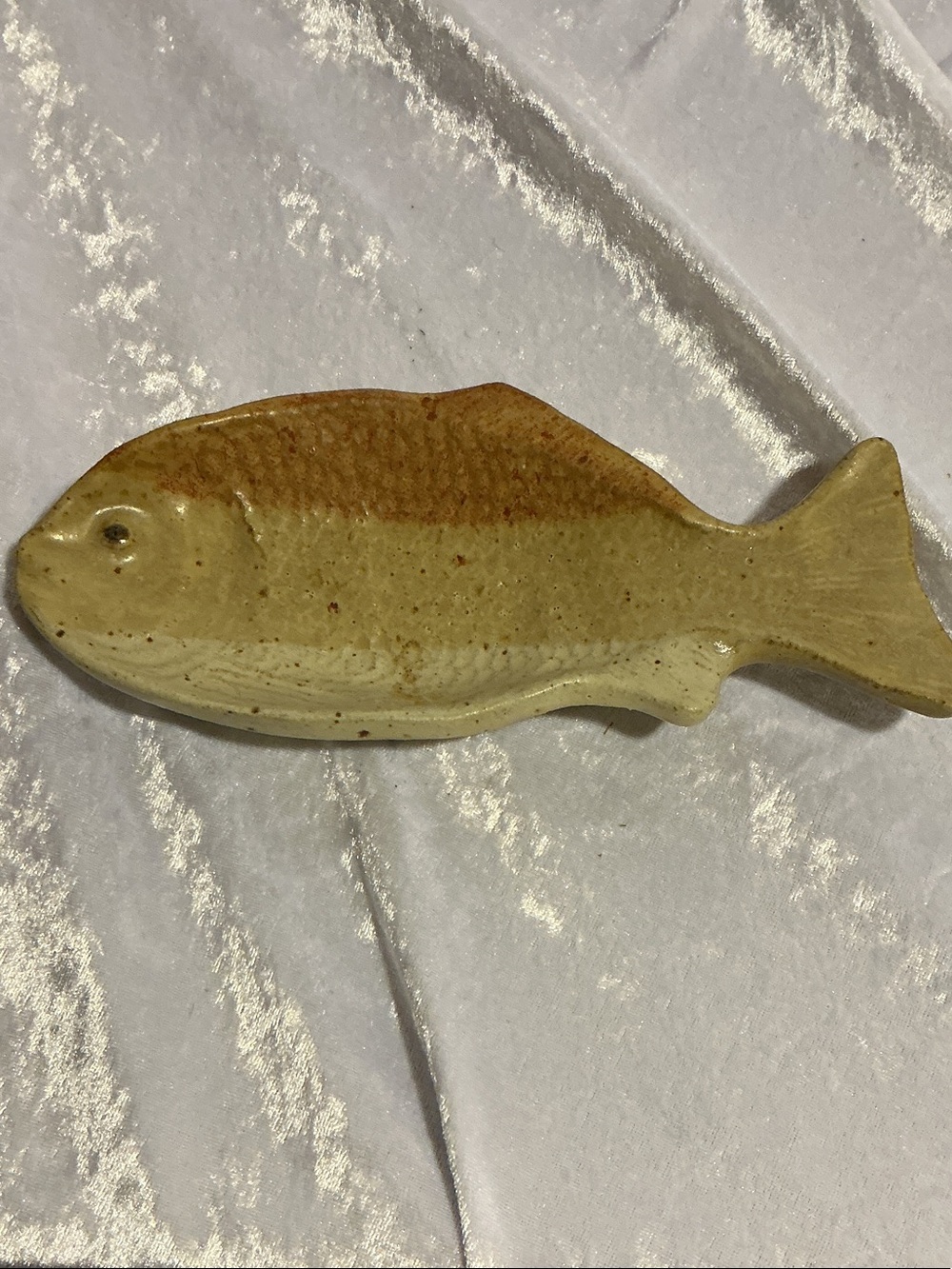 Hand Painted Fish Shaped Stoneware